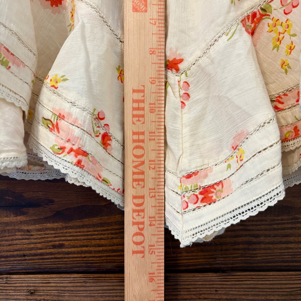 Aerie Rock N Ruffle Floral Skort Women's M Cream Orange Boho Lace Cottagecore - Picture 9 of 10